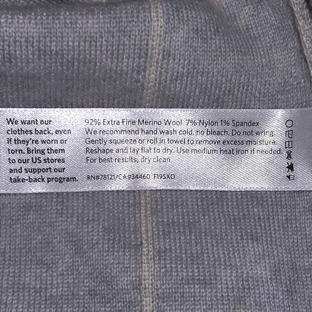 Eileen Fisher Women's Windowpane Merino Wool Sweater Size M Grey Cream - Picture 12 of 12